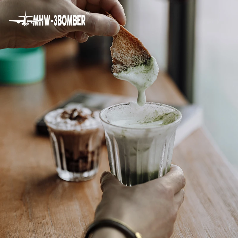 MHW-3BOMBER轰炸机咖啡玻璃杯 澳白杯拿铁杯 简约复古Dirty咖啡杯