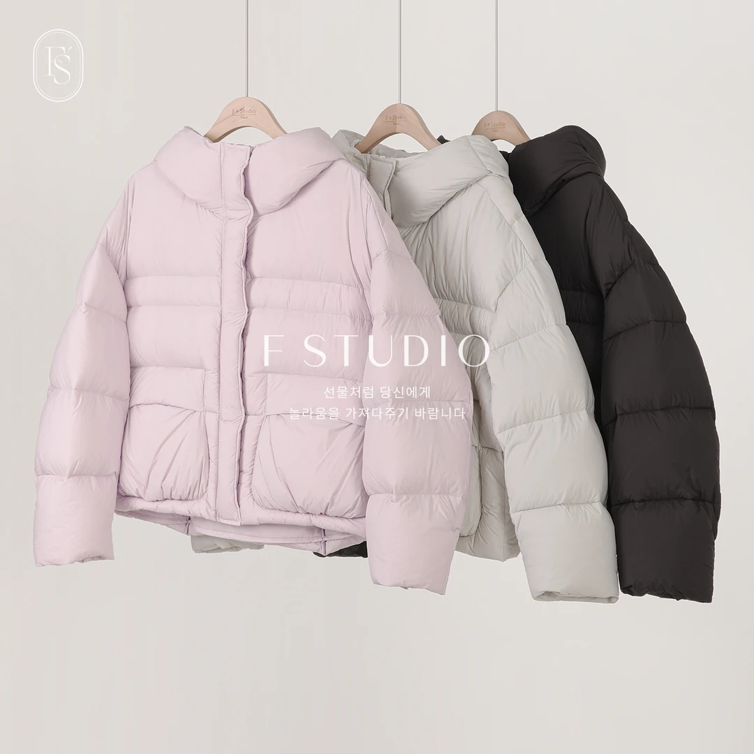 【现货】【云朵抱抱】FS410W072三色连帽羽绒服