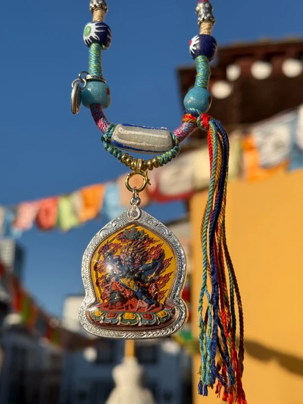 非金属亚克力吊坠 藏式吊坠毛衣链普巴金刚纯手绘时尚新款