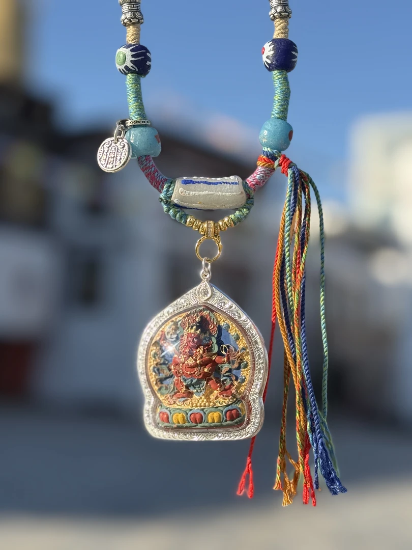 非金属亚克力项链 藏式挂坠毛衣链红财擦擦时尚新款