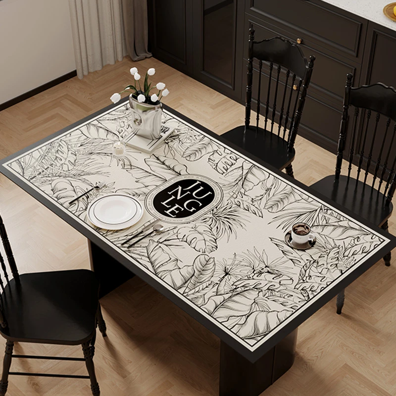 【热带丛林】轻奢客厅专用桌布家用皮革桌垫防水长方形桌布防烫免洗