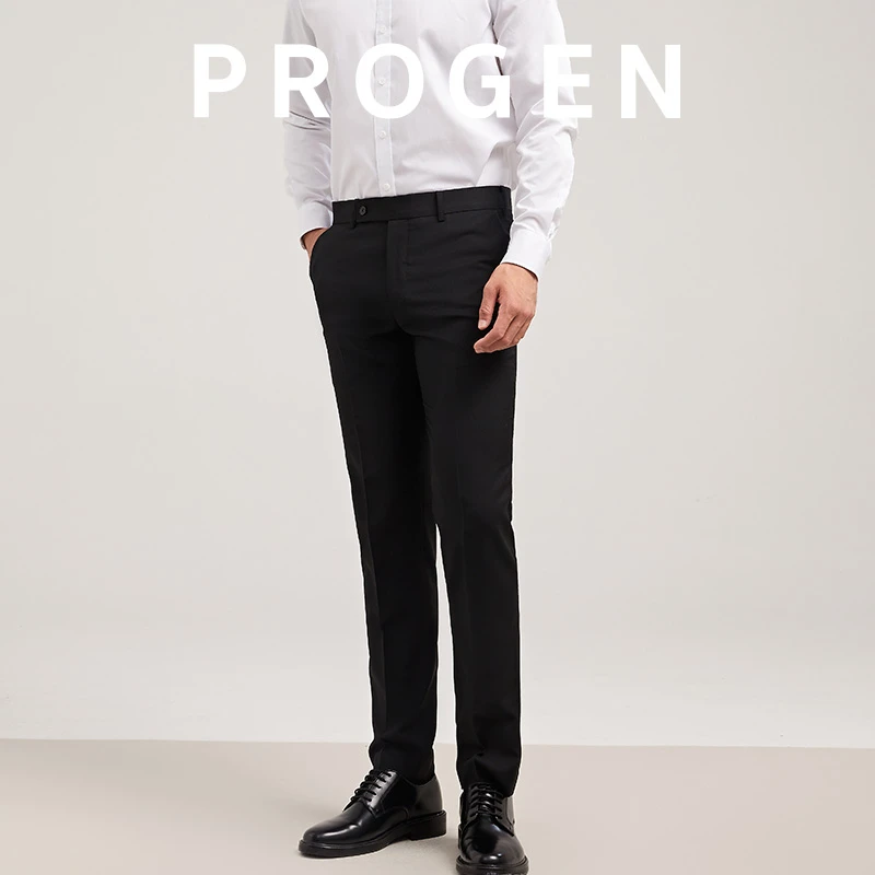 【65绵羊毛】培罗成秋冬正装修身直筒休闲裤男士商务保暖四季西裤
