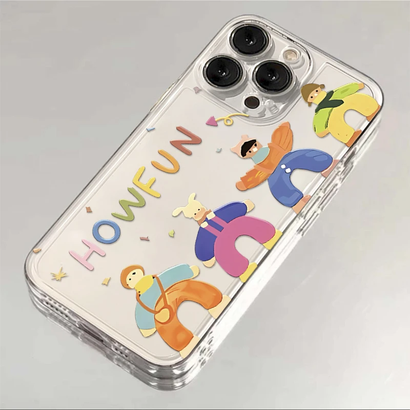 适用iphone15苹果卡通手机壳14promax软胶13pro透明12/11/xr/7p/8