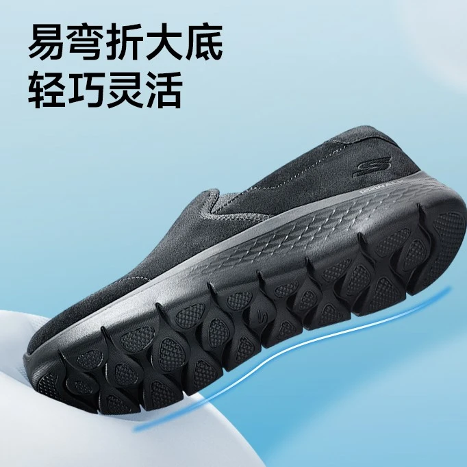 斯凯奇新春拜年鞋软底一脚蹬中老年保暖送长辈运动健步鞋216497