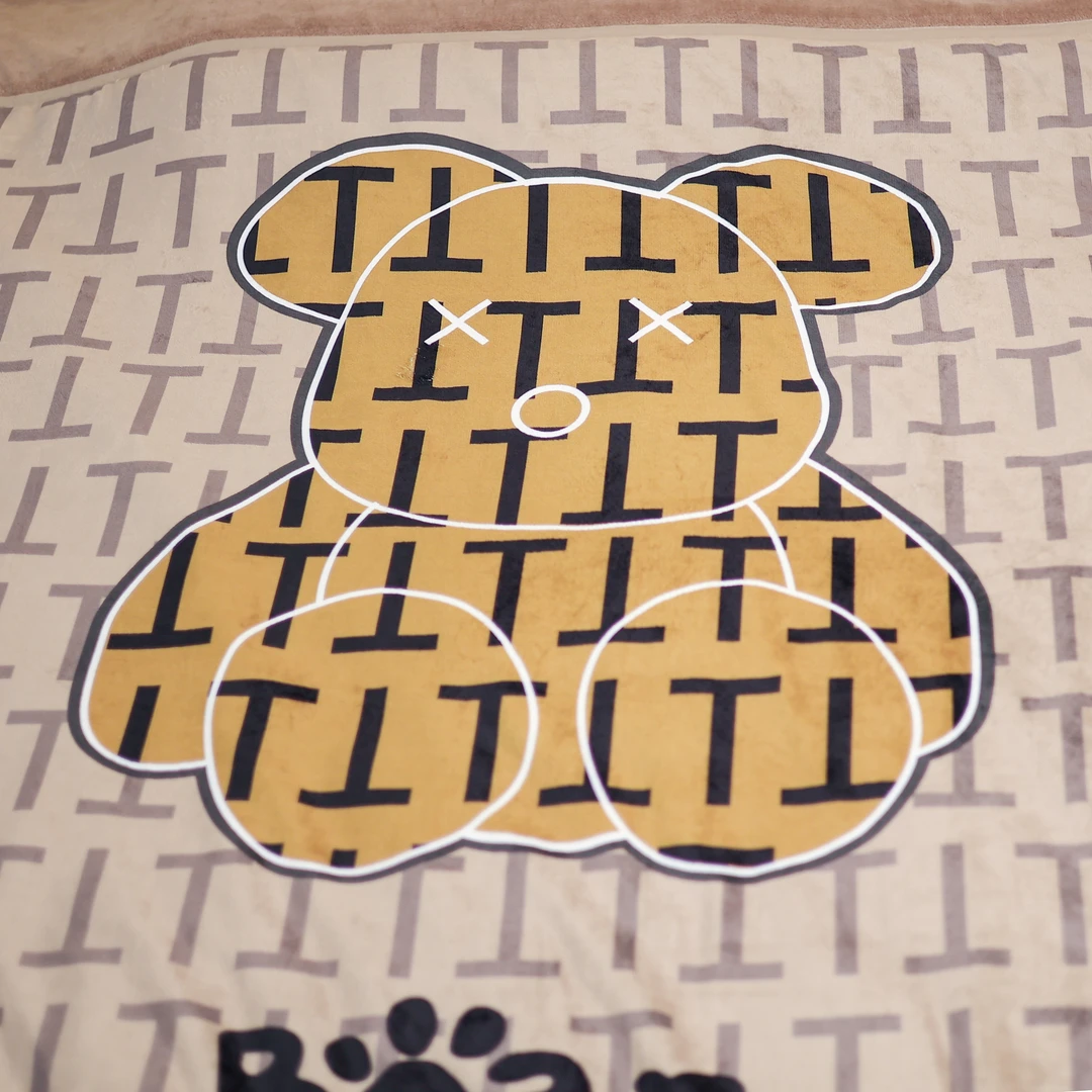 大版暴力熊 花型 卧室 酒店冬季可爱绒被子 简约轻奢亲肤柔软奶绒