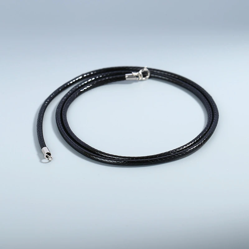 老银坊 链子925银 扣头挂绳蜡绳项链 0021024