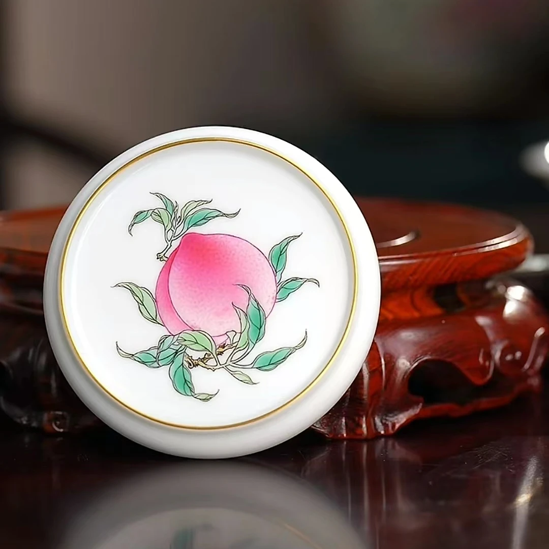 徐窑丨一桃盖置 摆件