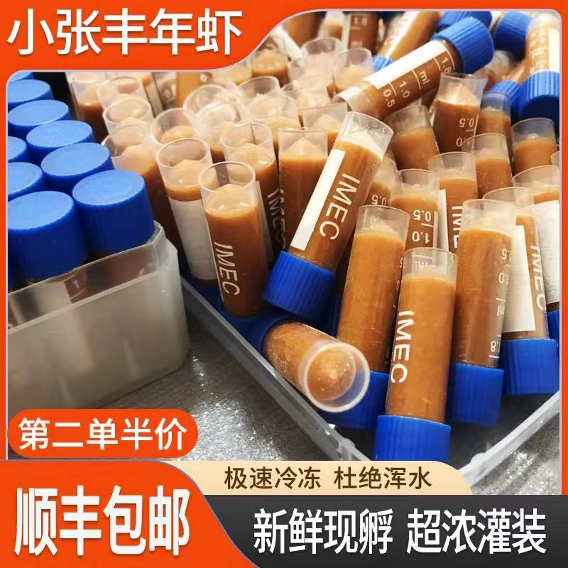 丰年虾幼虫品质超浓新鲜现孵灯鱼同款孔雀鱼鱼苗开口饲料下单