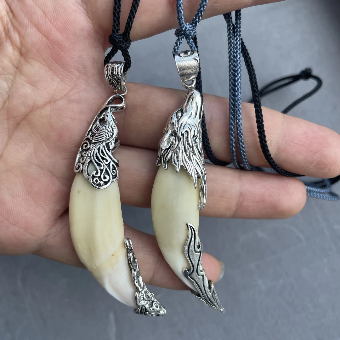 正宗黑狗牙挂件创意饰品狗牙齿男大獒牙女儿童宝宝狗牙齿