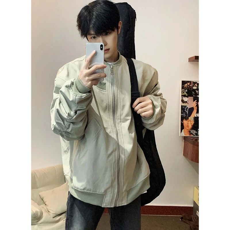 vintage棒球服高街vibe美式外套男女秋潮牌青少年褂子飞行员夹克