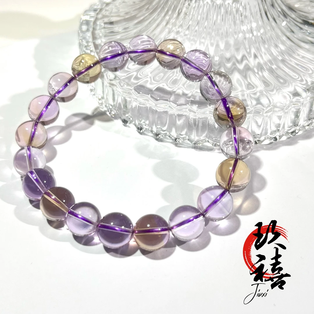 【二妹推荐】紫黄晶单圈手串9-13mm+  0361 B41001221多样性发一