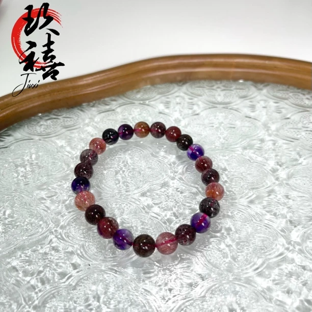 【二妹推荐】浓郁黑加仑超七单圈手串A10123803 多样性发一