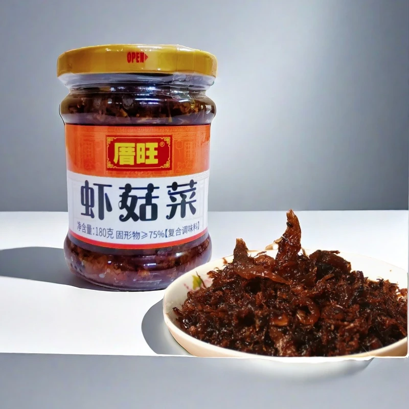 虾菇菜香菇菜即食下饭菜瓶装拌饭面早餐配粥菜180g