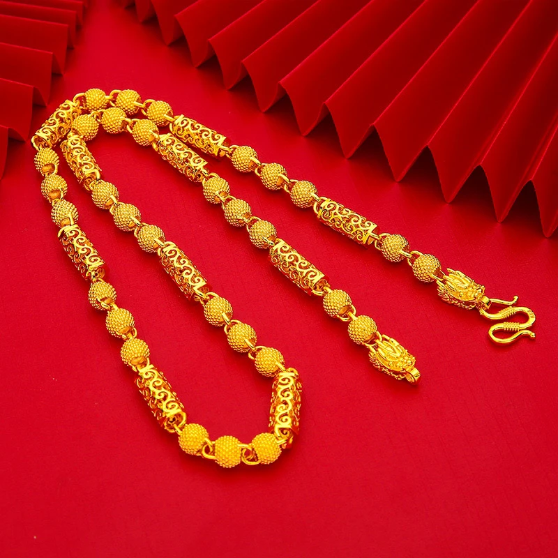 合金项链 矿金项链新款男士（百搭祥云项链）轻奢精美潮流大气经典