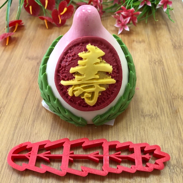 卡通馒头模具一麦穗形叶子