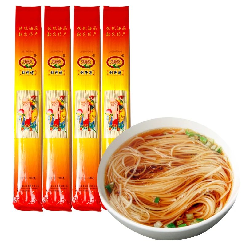 刘亚东师傅手工油面400g湖北红安特产竹竿挂面月子面一根长寿面