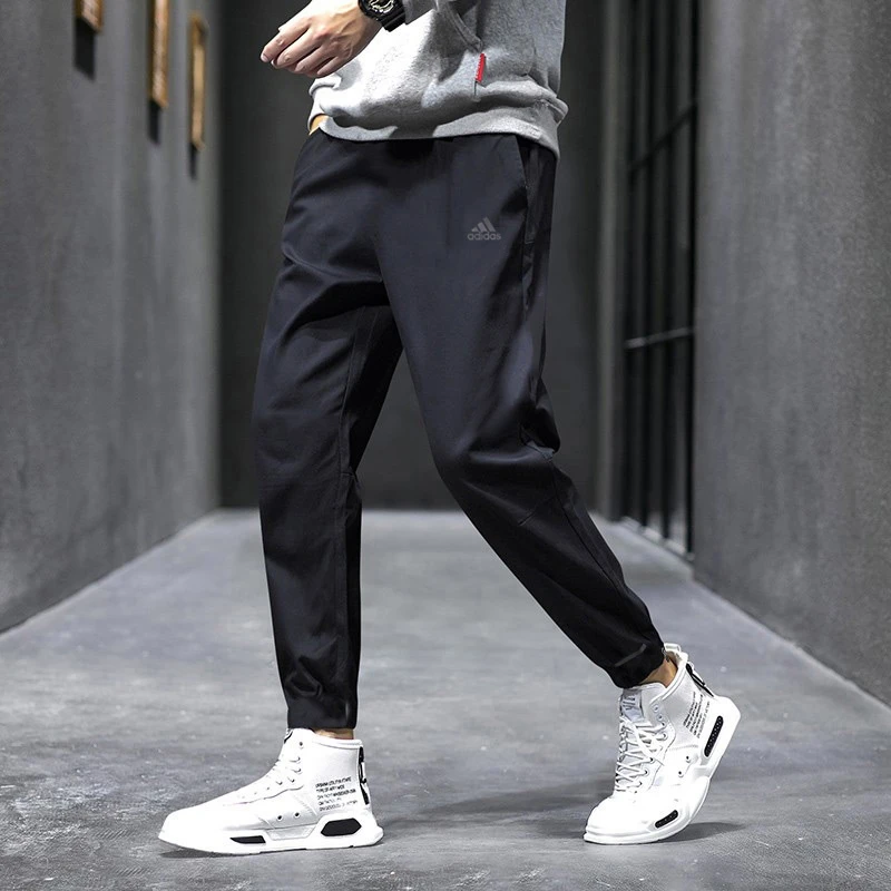 Adidas阿迪达斯男裤秋季新款裤脚拉链长裤运动裤训练休闲裤FL6962