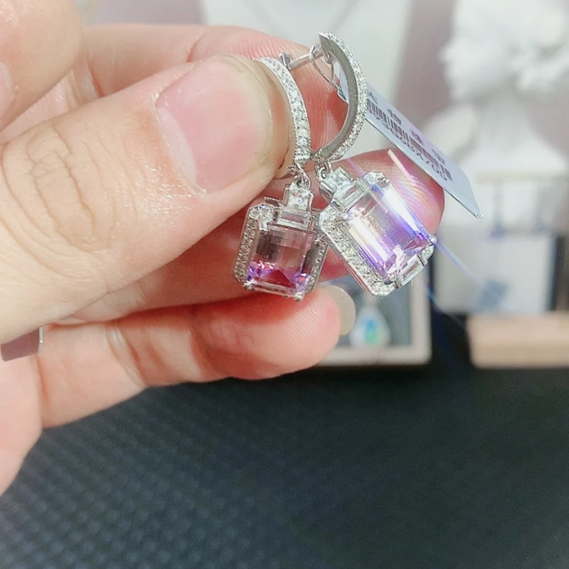 【闪购商品】紫晶耳扣银S925镶嵌最****s