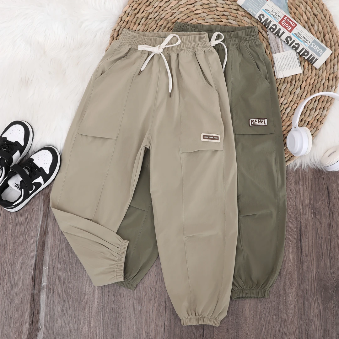 2024儿童夏季爆款速干裤休闲裤男童薄款宽松夏款中大运动百搭防蚊