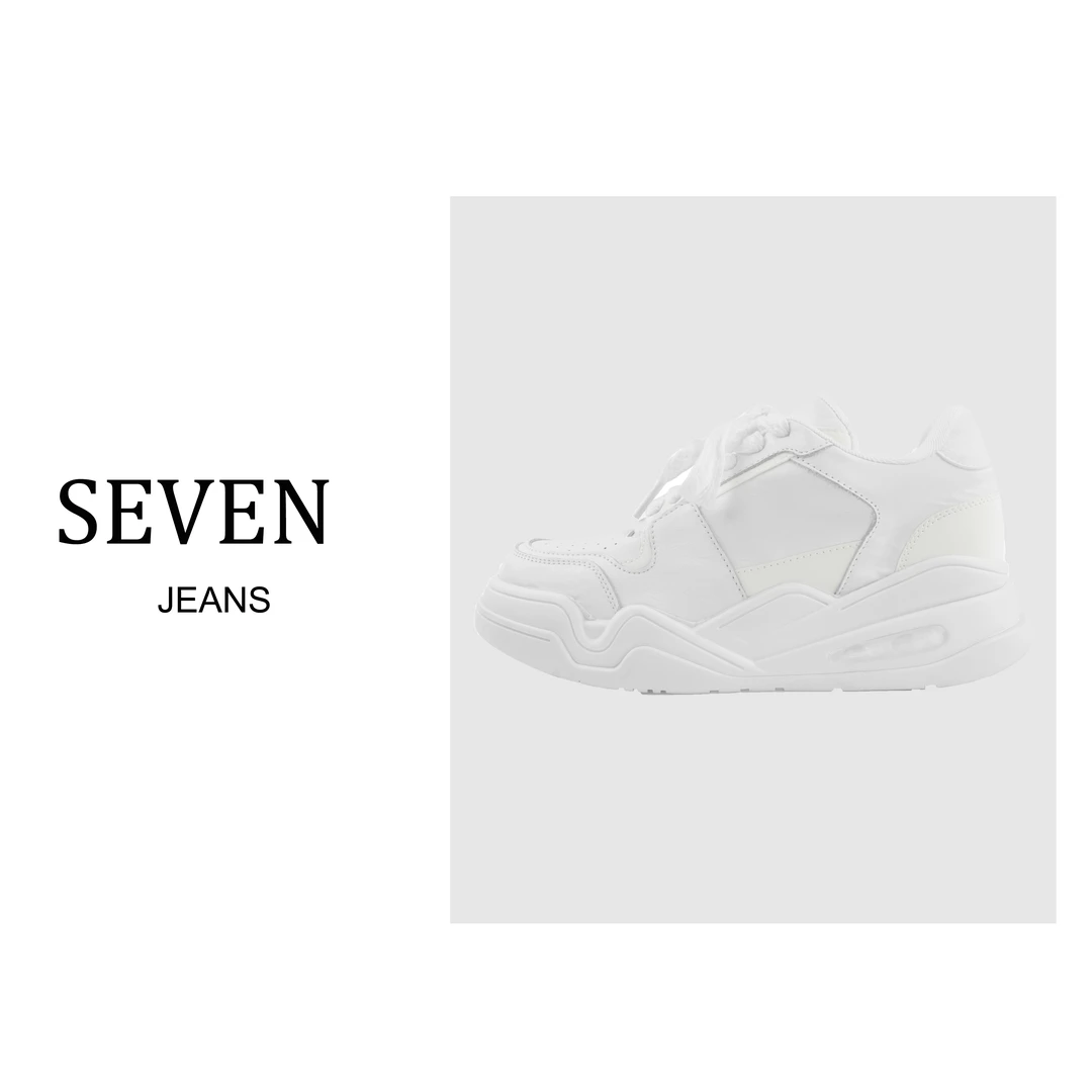 TOGETHER DW STUDIOS @ 真皮厚底休闲运动鞋小白鞋#W1508