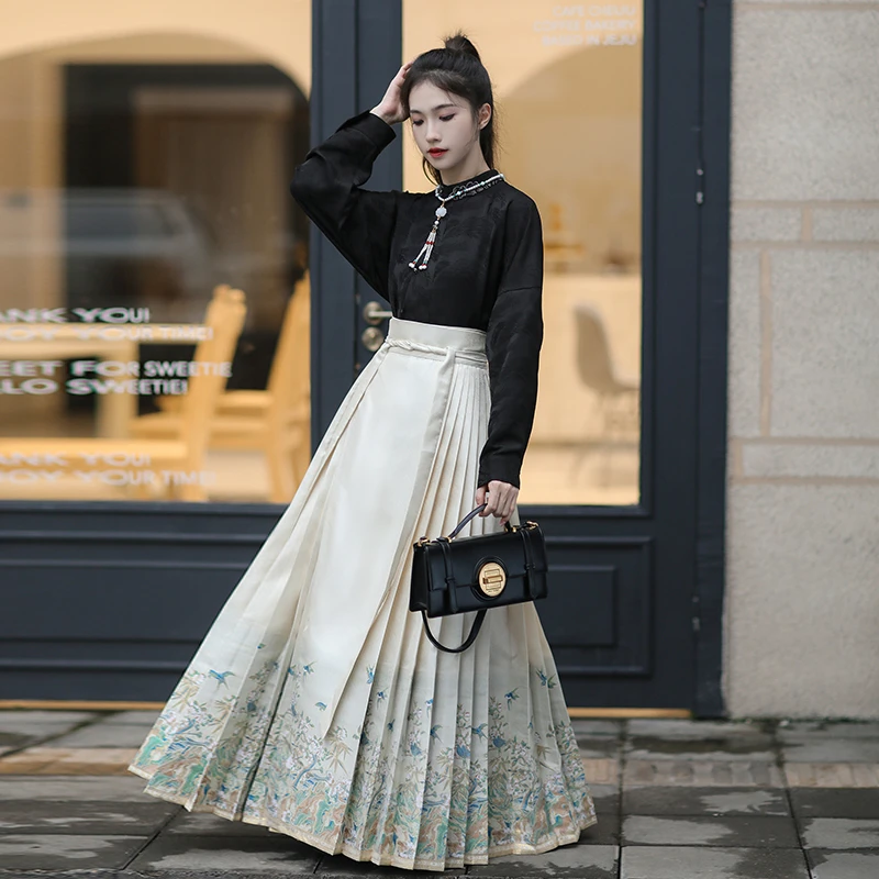 【马面裙专场】原创明制汉服浮金碎梦日常搭配衬衫通勤出行马面裙