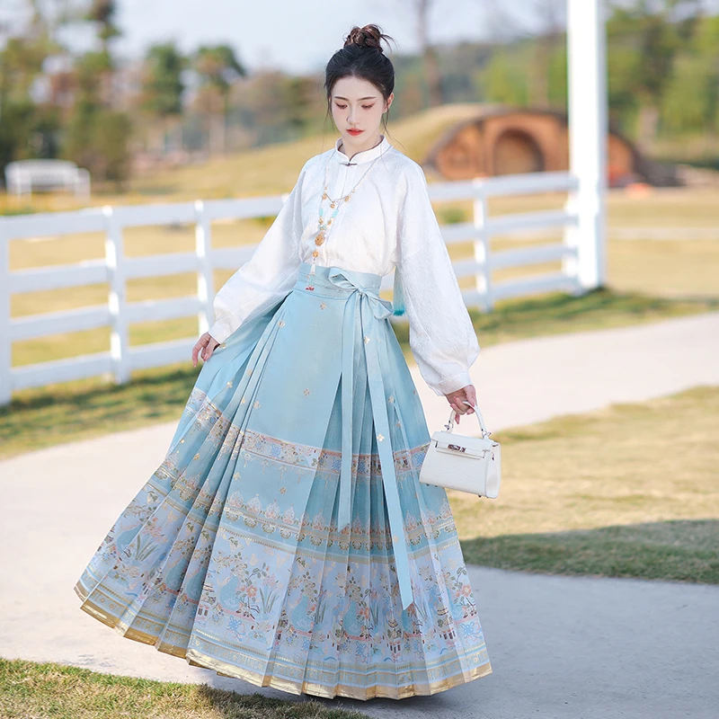 【瑕疵孤品】弄香奁织金套装显瘦长裙女国风汉元素日常 b品次品