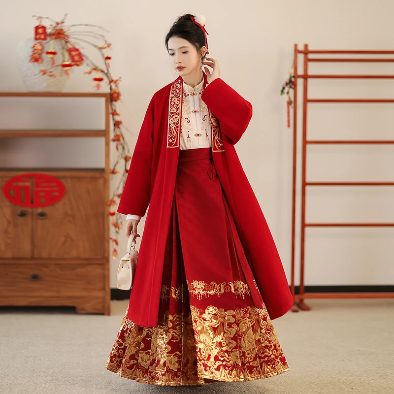 【瑕疵孤品】嬉嬉貔貅新年红色汉服马面裙 b品次品默认有瑕介意慎拍