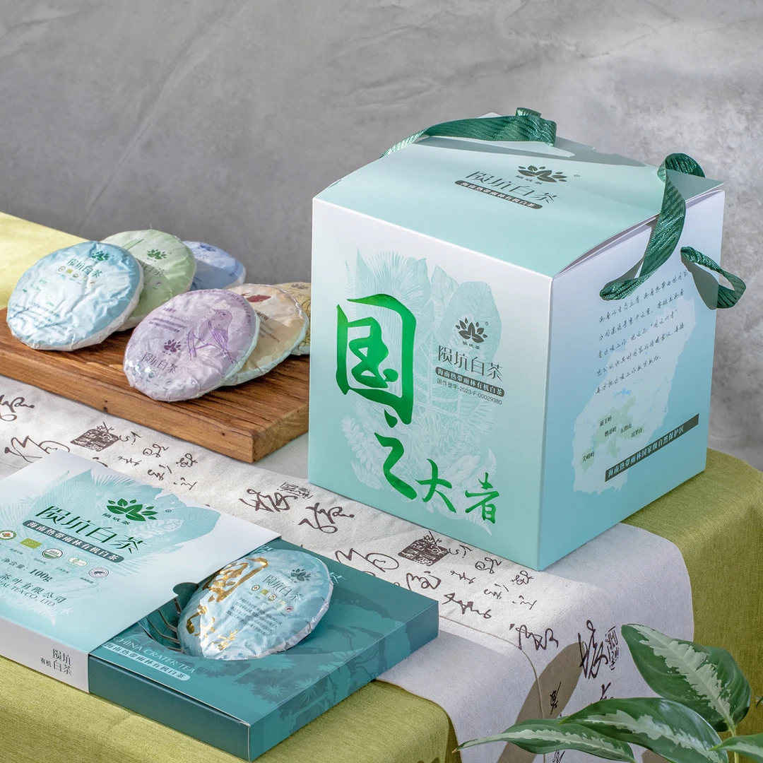 海南特产 有机茶 陨石坑白茶海南热带雨林有机白茶 国之大者 100g