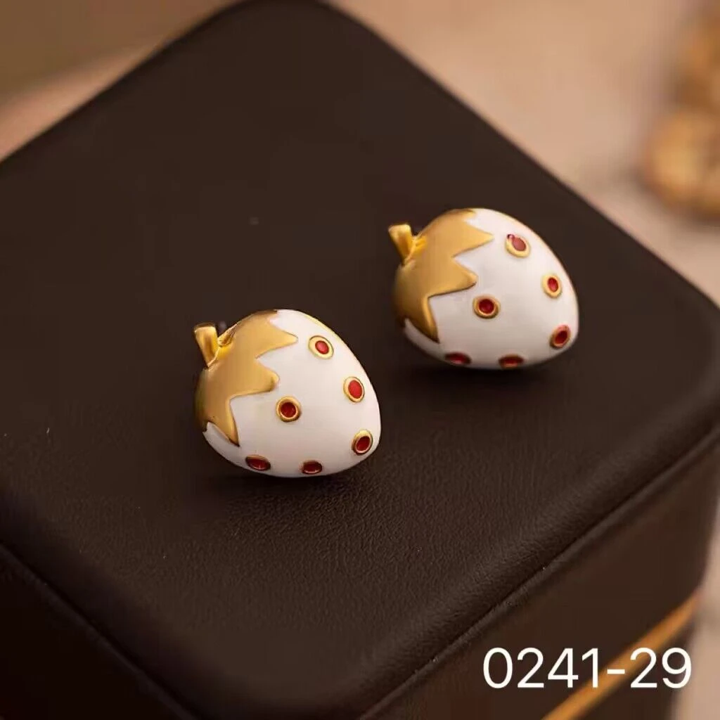 铜合金耳饰 0241气质时尚百搭小众设计师简约可爱少女耳钉