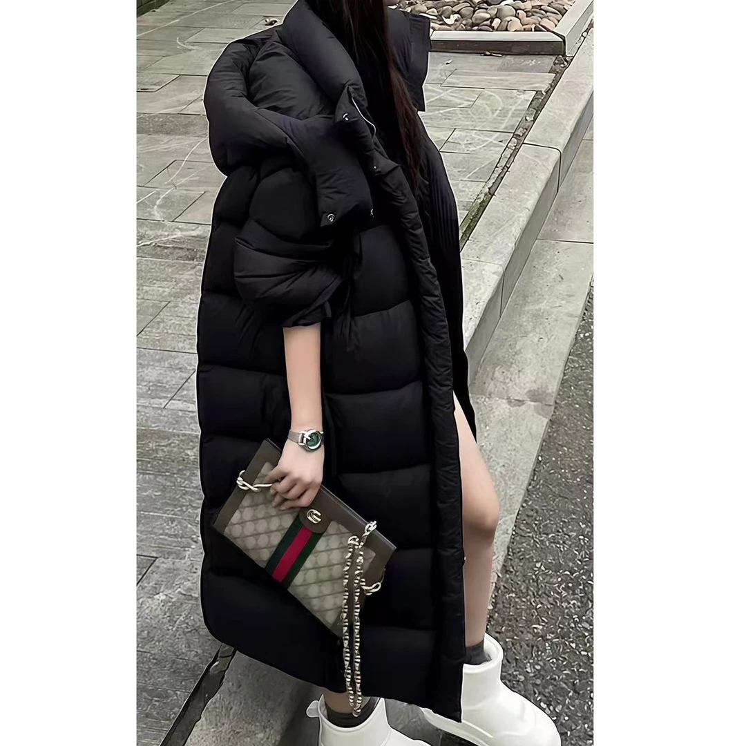 零压系列【北方必冲】90白鹅绒长款外套羽绒服女2024极寒加厚