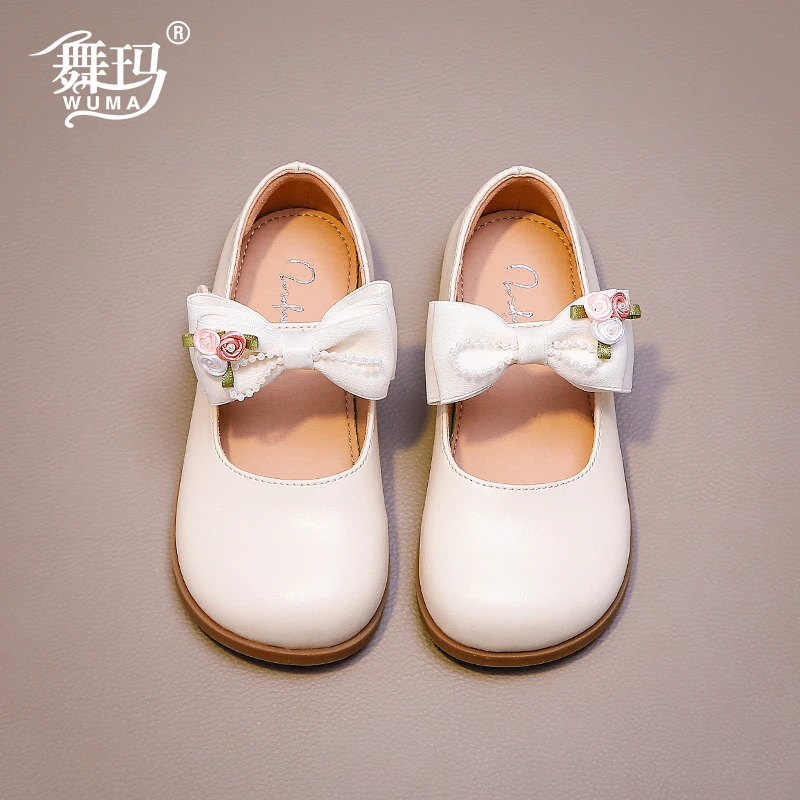 女童鞋儿童公主皮鞋2024新款春秋款小女孩国风软底秋季单鞋432153