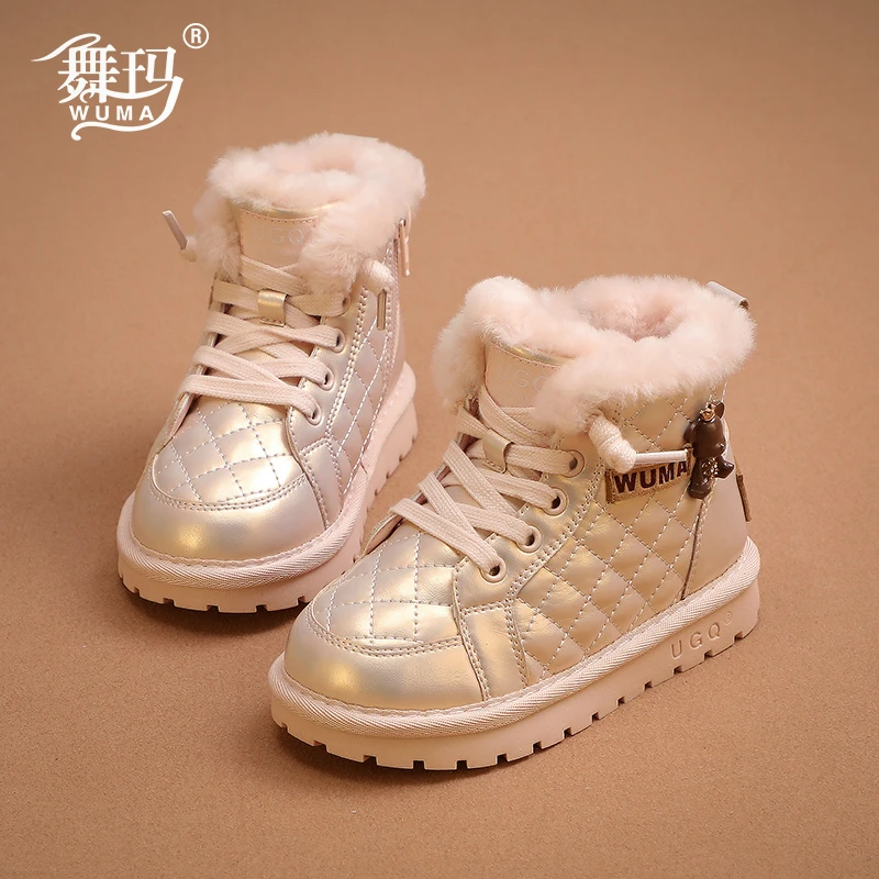 女童鞋儿童雪地靴2025新款冬季宝宝软底加厚公主中大童棉鞋224380