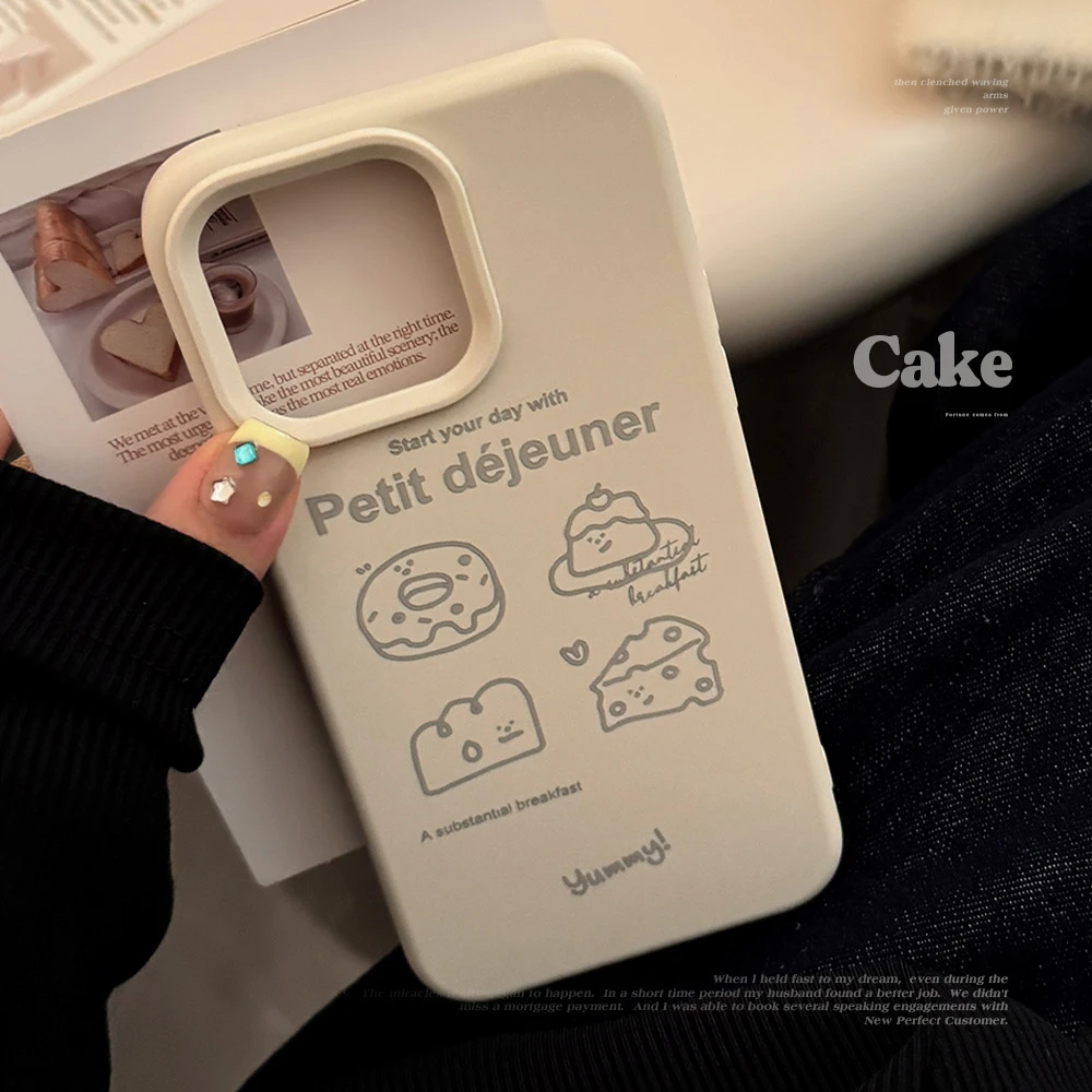 简约ins软糯面包iphone14手机壳苹果15防摔16韩系14pro max适用12