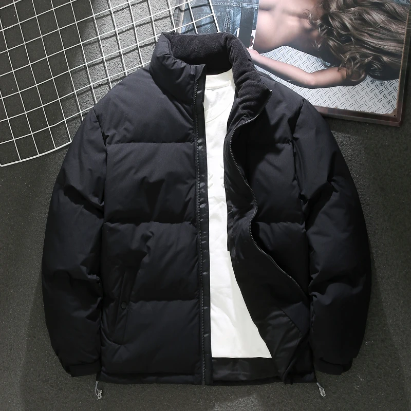 U&PURA宽松立领羽绒服男冬季加绒加厚保暖纯色外套抗寒羽绒服男款