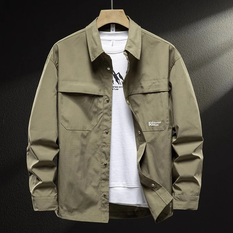 U&PURA美式工装外套2024新款宽松衬衫夹克男春秋休闲