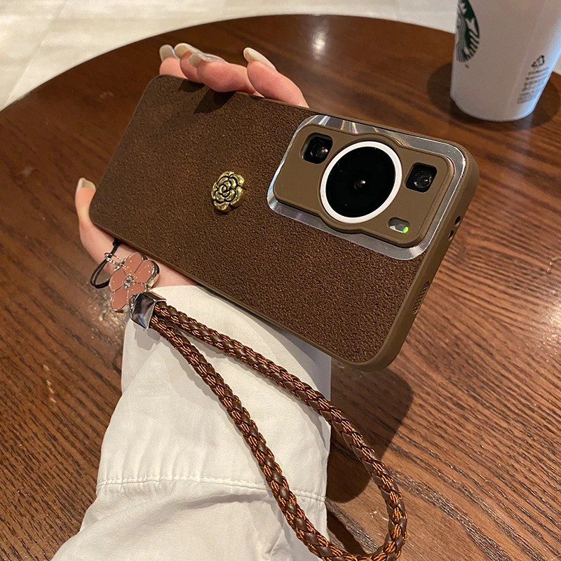 小香风金圈山茶花手机壳opporeno11女10pro手提9/8高档findx6/k11