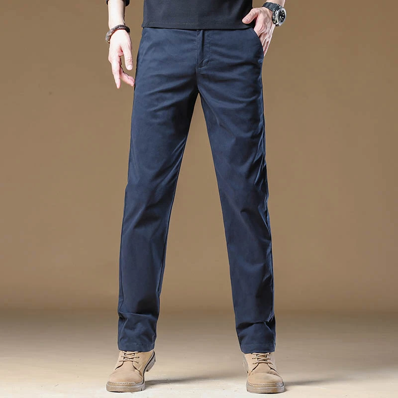 皮尔卡丹-2025春款休闲宽松直筒裤轻奢百搭简约商务潮流休闲-414