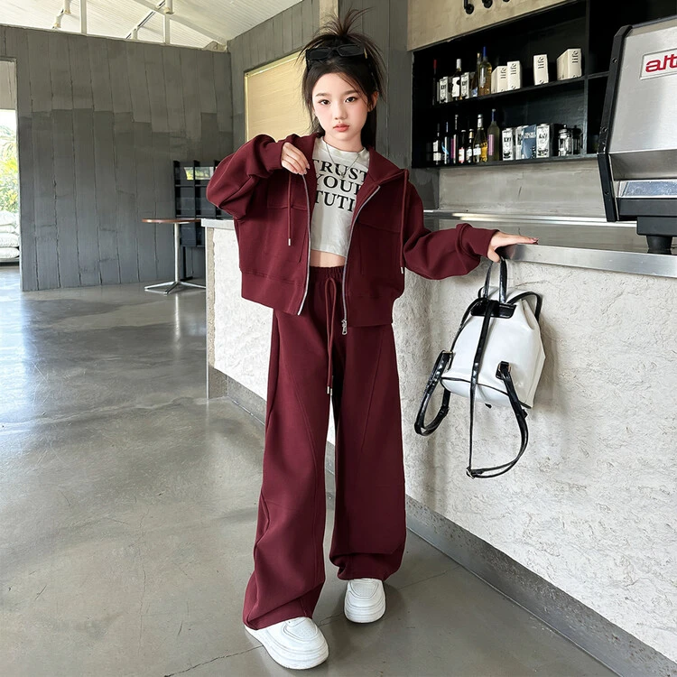 女童春秋款运动休闲外套早秋套装中大童小女孩时髦洋气儿童秋装潮