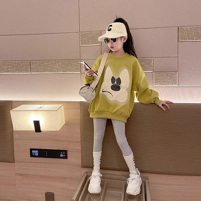 女大童春秋长袖卫衣2024新款韩范儿童套头衫网红女童秋款洋气上衣