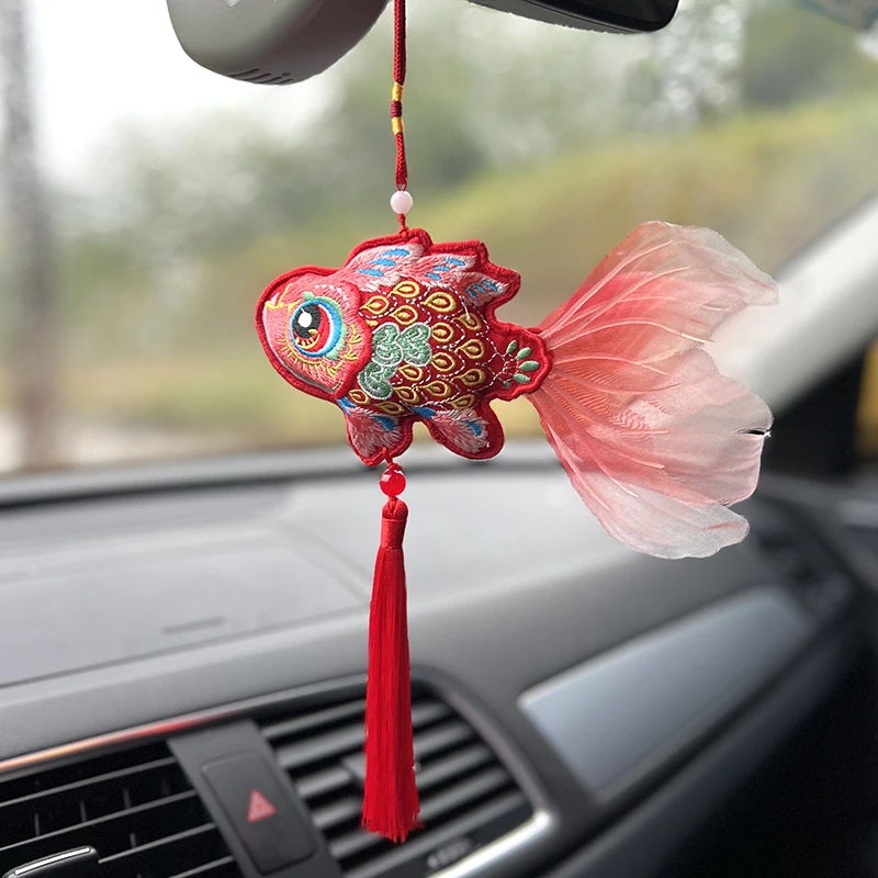 2025古风非遗锦鲤香包挂饰手工成品新年挂饰新中式车挂新年礼物