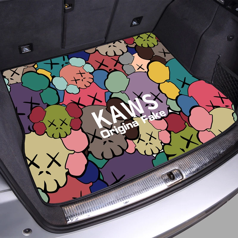 2024潮牌个性卡通汽车后备箱垫可定制尾箱垫无异味耐脏车载用品