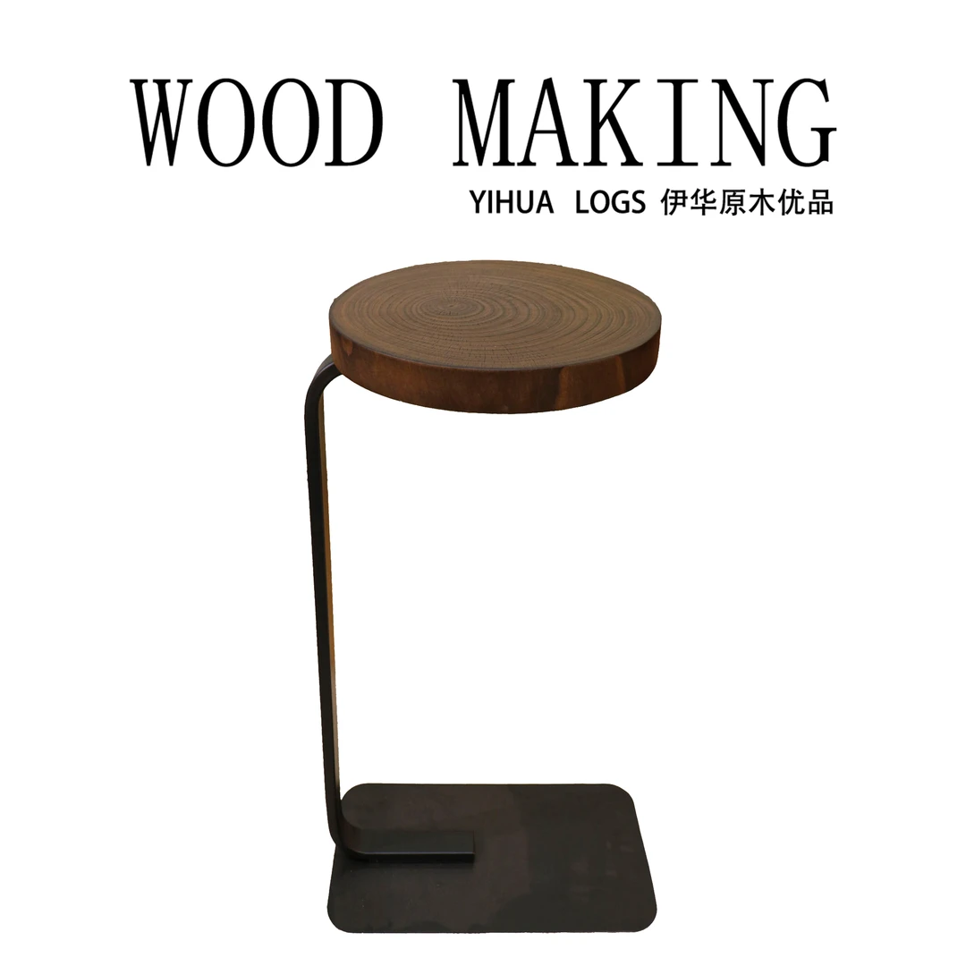 【L边几】客厅新款2025高档大气極簡圆形现代简约轻奢木质L边几茶桌