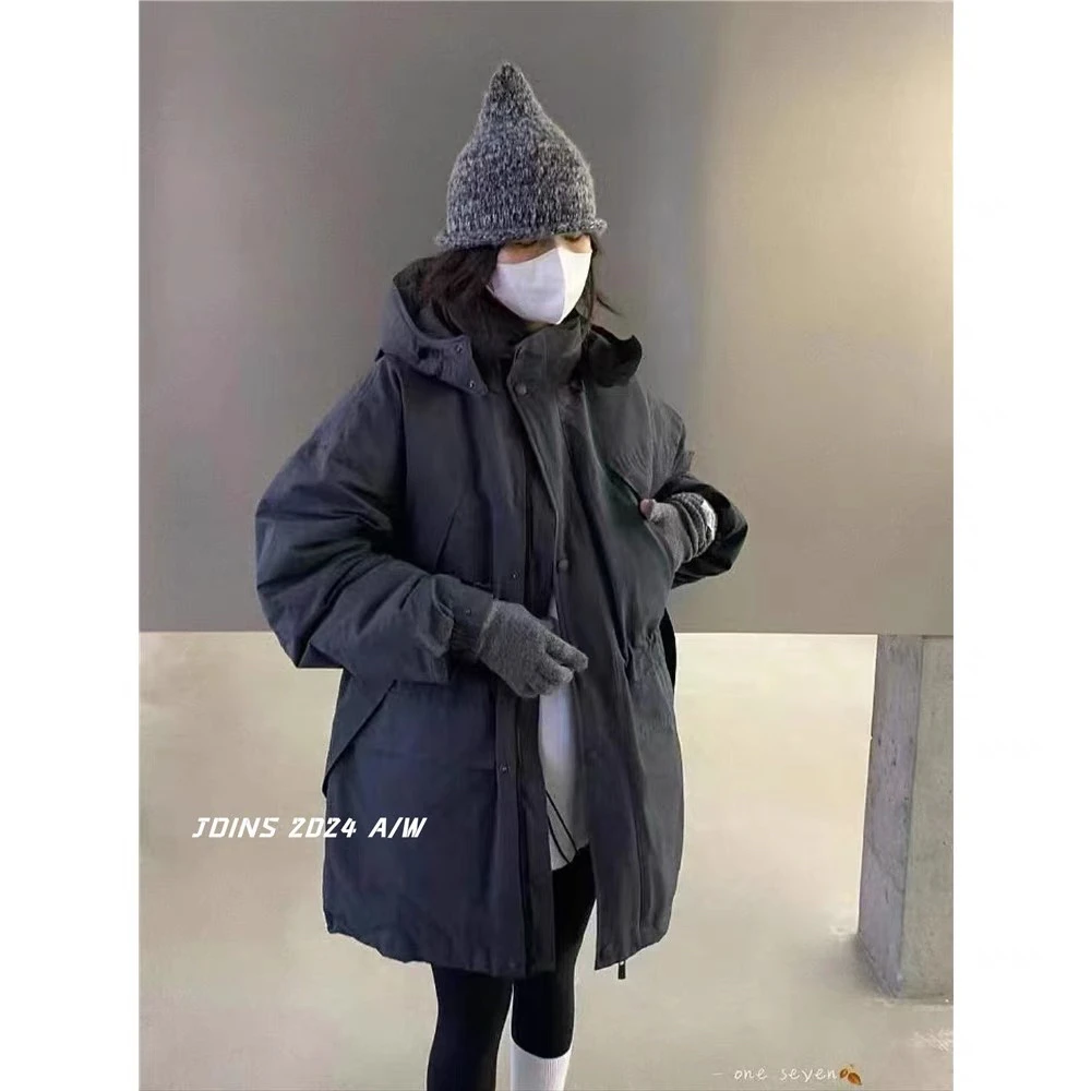 灰灰呀！店内大实拍！日系韩风休闲大版！连帽收腰外套