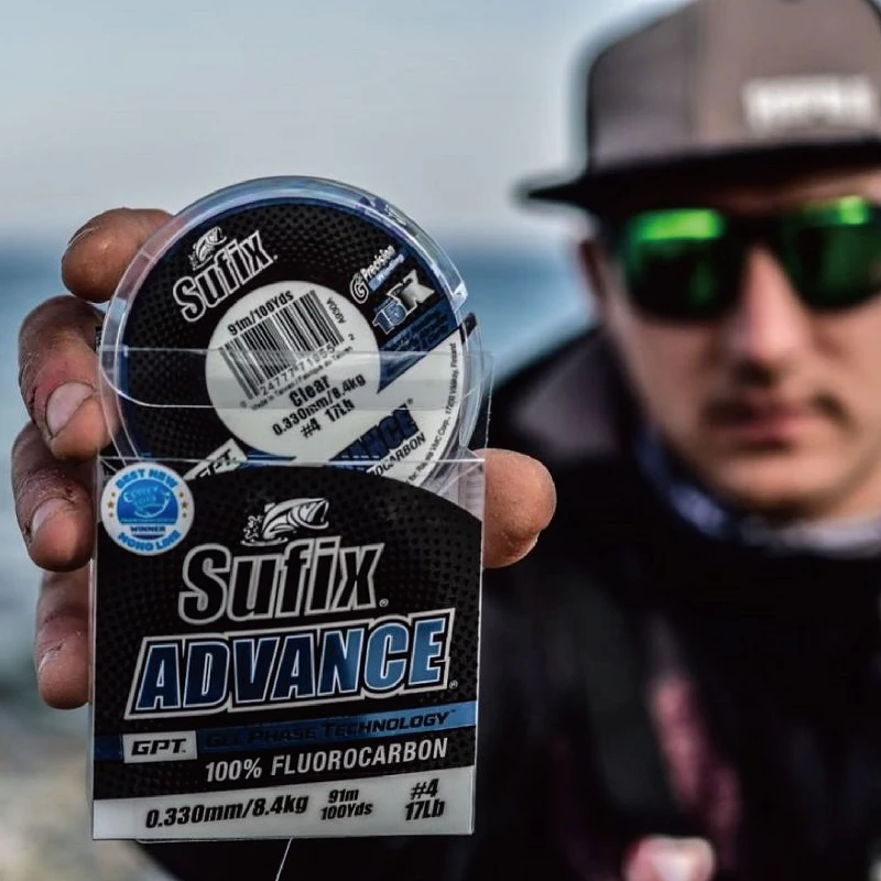 Sufix/梭飞士ADVANCE FC先锋碳素线钓鱼子线91米路亚前导线碳氟