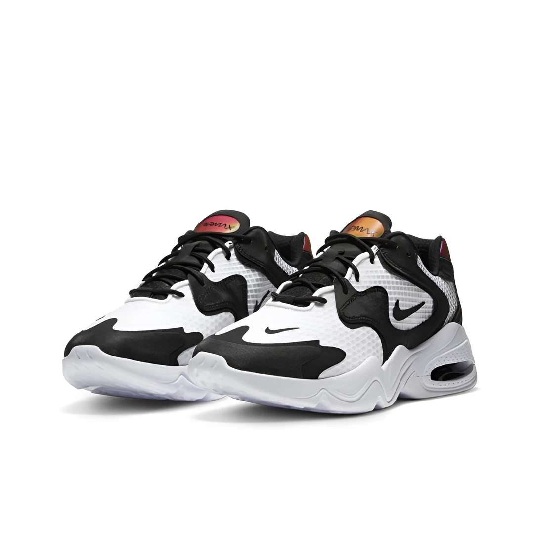 nikeAirMax2XCK2943-100男款气垫轻便低帮跑步鞋减震防滑黑白