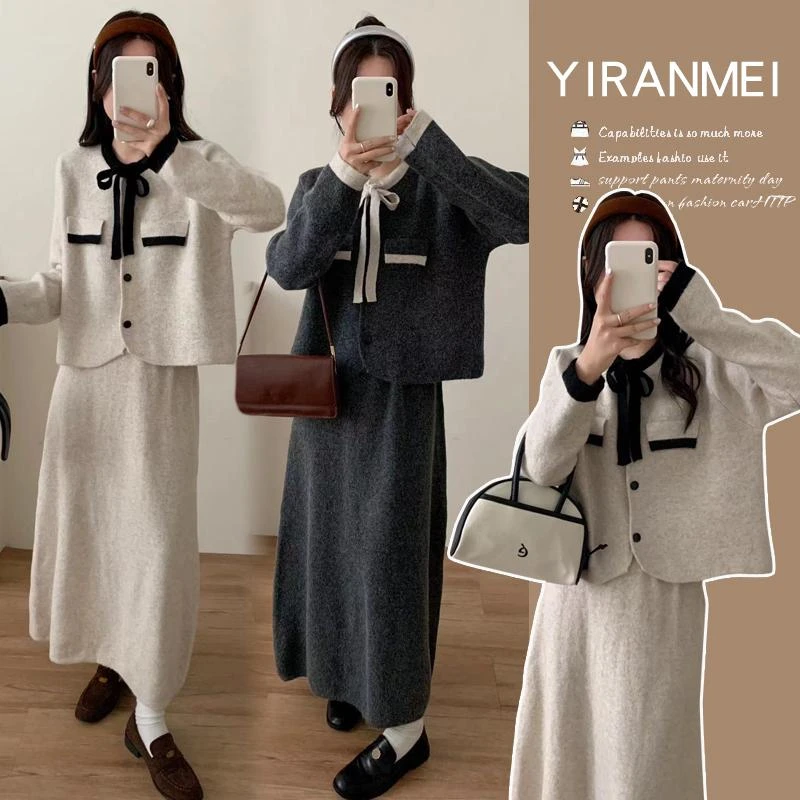 2024冬季新款法式小香风外套针织毛衣女胖m气质内搭短款上衣开衫