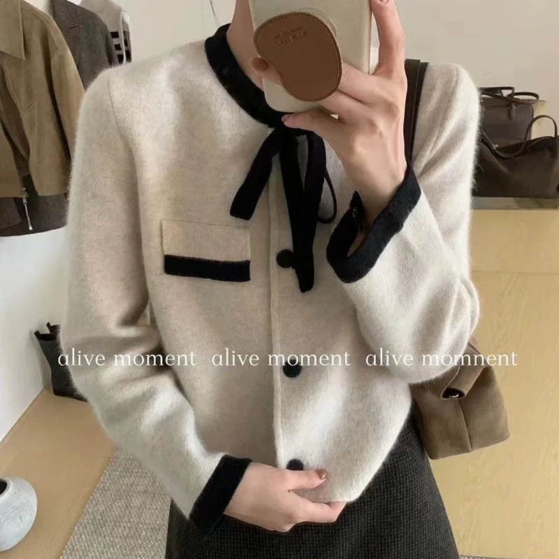 厚外套开衫女小香风气质短款毛衣外套女春夏季2025休闲开衫上衣女