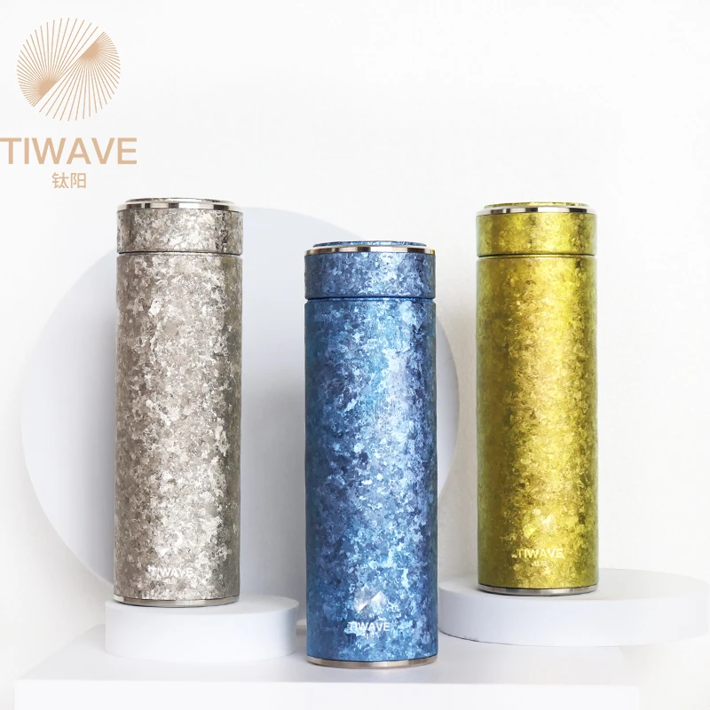 【钛阳甄选-纯钛】 内外纯钛真空碎冰款高档l保温杯480mlw005-008