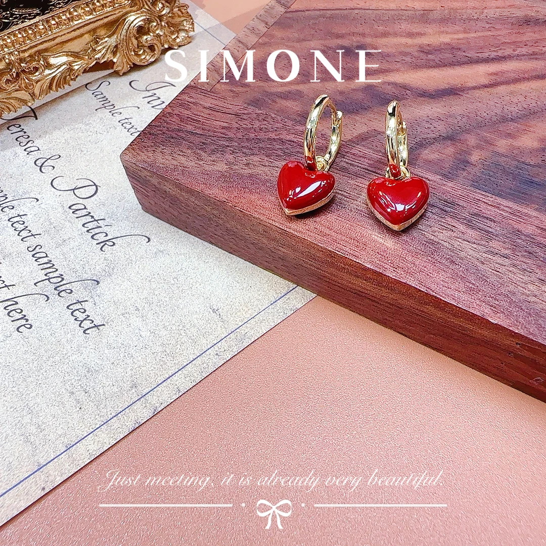 铜合金耳饰 5021 法★【炽热红心】秋冬 ALIX 爱丽斯 耳环