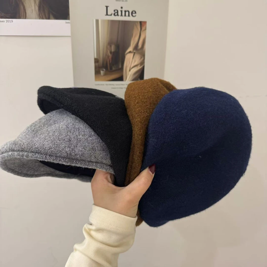 秋冬洋气百搭贝雷帽女